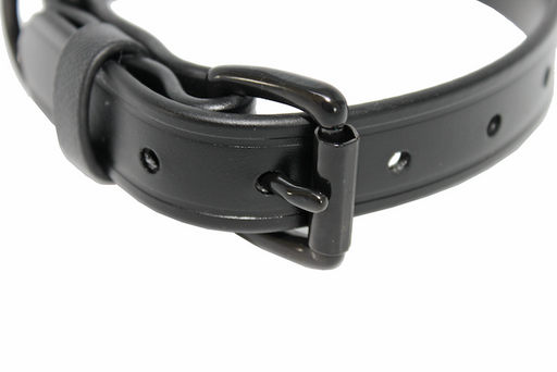GROOVED DRESSED LEATHER LOOK  BIOTHANE COLLAR