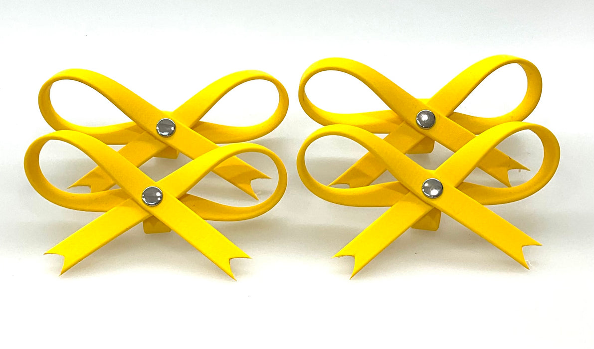 Yellow Biothane bows