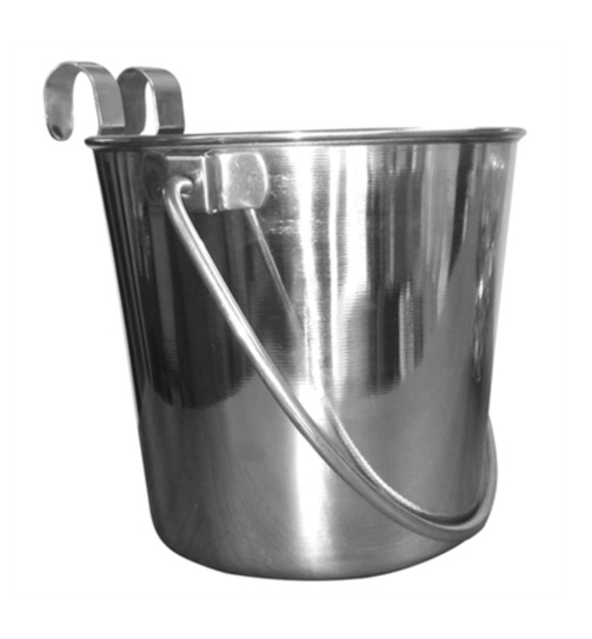 Flat Sided Stainless Steel Pail Delta Canine